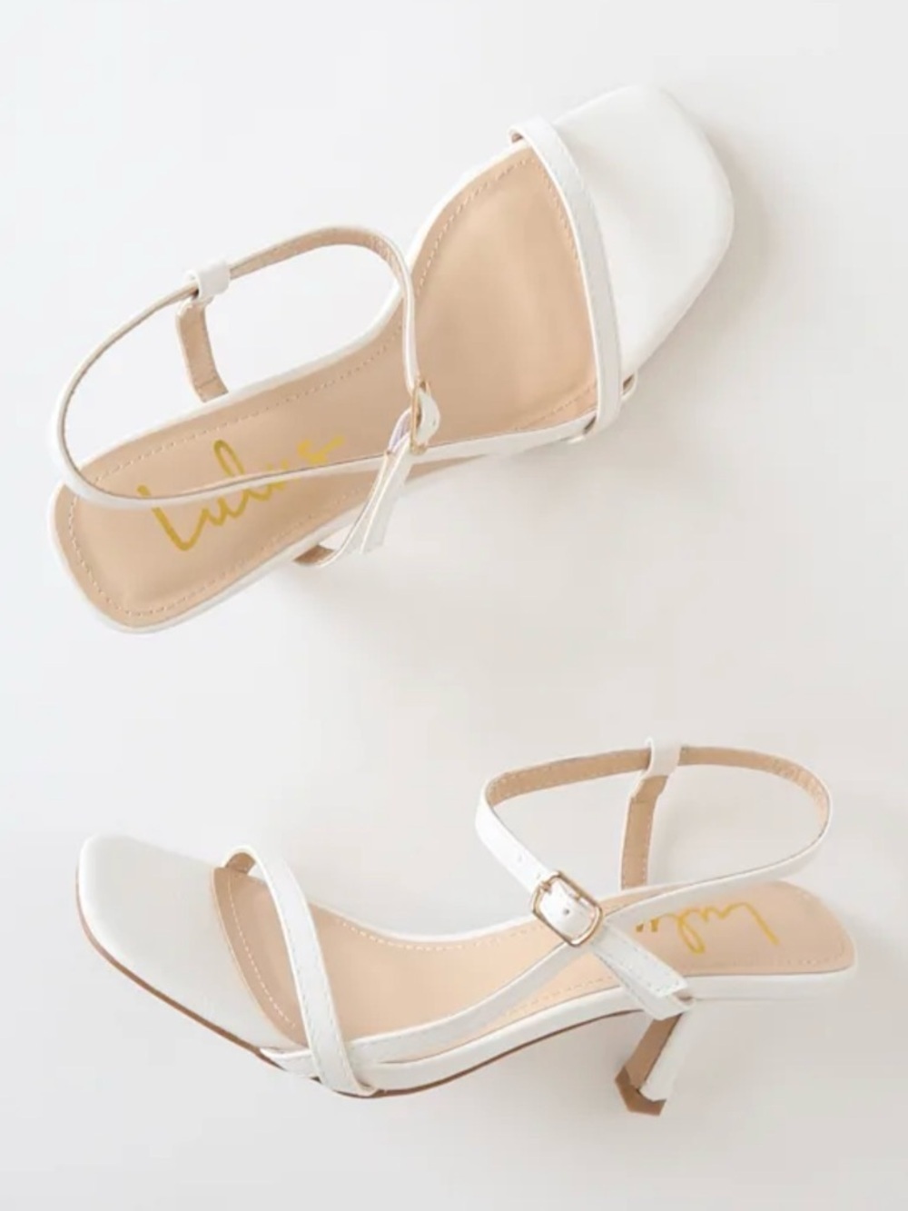 Lulus Vaness White High Heel Sandals